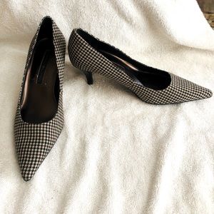 Bandolino flats houndstooth plaid 5